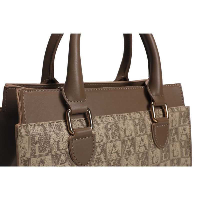 Fashion, accesorii si bijuterii - Femei - Accesorii femei - Genti si rucsacuri femei - Geanta de mana, Lucky Bees, dama, mink, 28x12x21 cm, 100% piele polivinilica - Infinity.ro