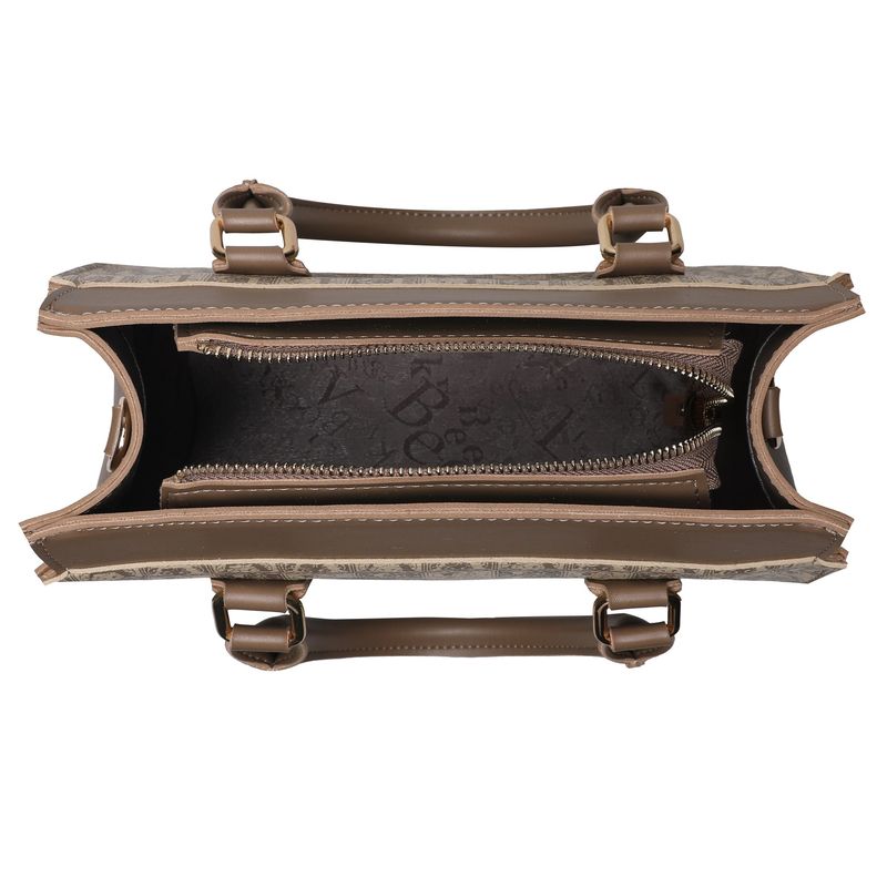 Fashion, accesorii si bijuterii - Femei - Accesorii femei - Genti si rucsacuri femei - Geanta de mana, Lucky Bees, dama, mink, 28x12x21 cm, 100% piele polivinilica - Infinity.ro