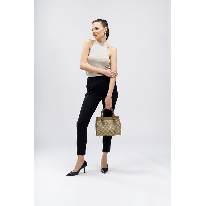 Fashion, accesorii si bijuterii - Femei - Accesorii femei - Genti si rucsacuri femei - Geanta de mana, Lucky Bees, dama, mink, 28x12x21 cm, 100% piele polivinilica - Infinity.ro