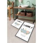 Casa si Gradina - Textile si covoare - Covoare - Covorase baie - Set covorase de baie, L'essentiel Maison, multicolor, 50x60 cm + 60x100 cm, 100% poliester, antiderapant, 510CHL1281 - Infinity.ro