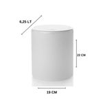 Casa si Gradina - Mobilier - Organizare si depozitare - Recipiente depozitare - Organizator baie, L'essentiel Maison, alb, 22x19x19 cm, 6250 ml, sigur pentru masina de spalat vase - Infinity.ro