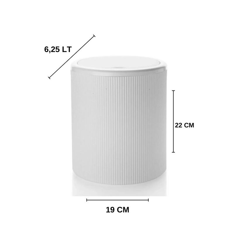 Casa si Gradina - Mobilier - Organizare si depozitare - Recipiente depozitare - Organizator baie, L'essentiel Maison, alb, 22x19x19 cm, 6250 ml, sigur pentru masina de spalat vase - Infinity.ro