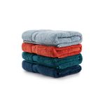 Casa si Gradina - Textile si covoare - Textile baie - Prosoape - Set prosoape de mana, L'essentiel Maison, gri deschis, rosu tigla, verde inchis, albastru marin, 50x100 cm, 100% bumbac, 4 bucati - Infinity.ro