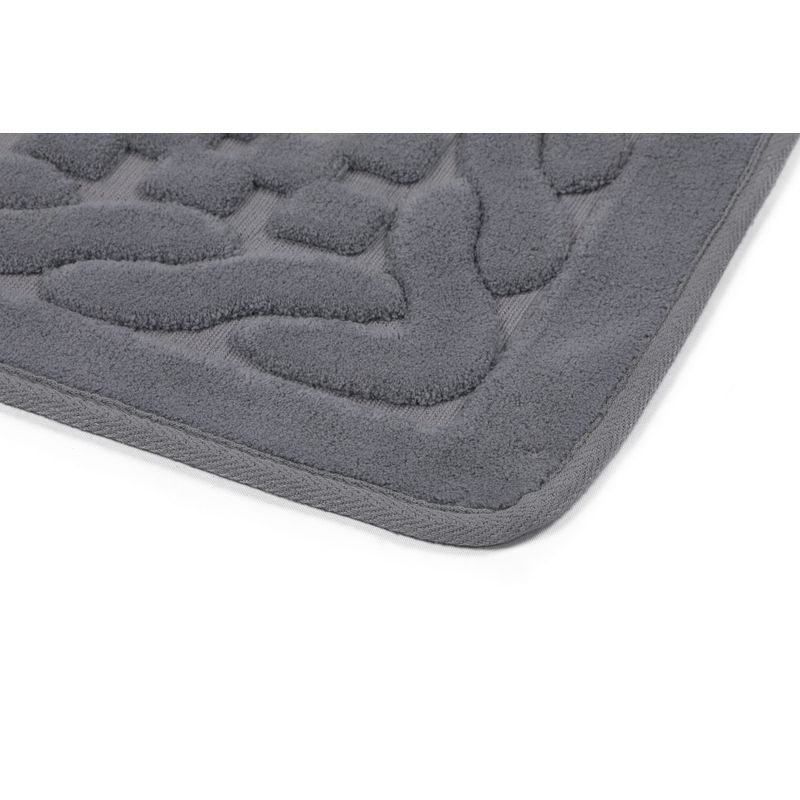 Casa si Gradina - Textile si covoare - Covoare - Covorase baie - Set covorase de baie, L'essentiel Maison, gri, 60x100 cm + 50x60 cm, 100% bumbac, antiderapant - Infinity.ro