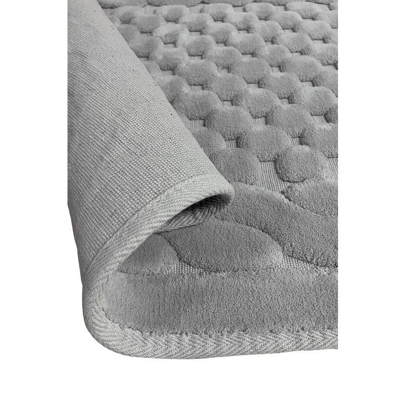 Casa si Gradina - Textile si covoare - Covoare - Covorase baie - Set covorase de baie, L'essentiel Maison, gri, 60x100 cm + 50x60 cm, 100% bumbac, antiderapant - Infinity.ro
