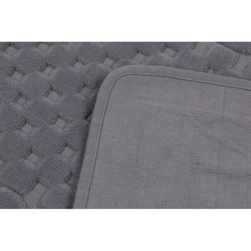 Casa si Gradina - Textile si covoare - Covoare - Covorase baie - Set covorase de baie, L'essentiel Maison, gri, 60x100 cm + 50x60 cm, 100% bumbac, antiderapant - Infinity.ro