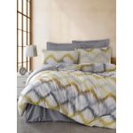 Casa si Gradina - Textile si covoare - Lenjerii de pat - Seturi de lenjerie - Set lenjerie de pat dublu, L'essentiel Maison, gri si galben, 200x220 cm, 65% bumbac 35% poliester - Infinity.ro