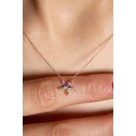 Fashion, accesorii si bijuterii - Femei - Bijuterii femei - Coliere femei - Colier, Heliophilia, argint 925, rose gold, 43 cm, 136ELS1879 - Infinity.ro