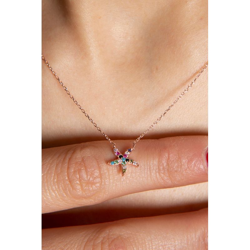 Fashion, accesorii si bijuterii - Femei - Bijuterii femei - Coliere femei - Colier, Heliophilia, argint 925, rose gold, 43 cm, 136ELS1879 - Infinity.ro