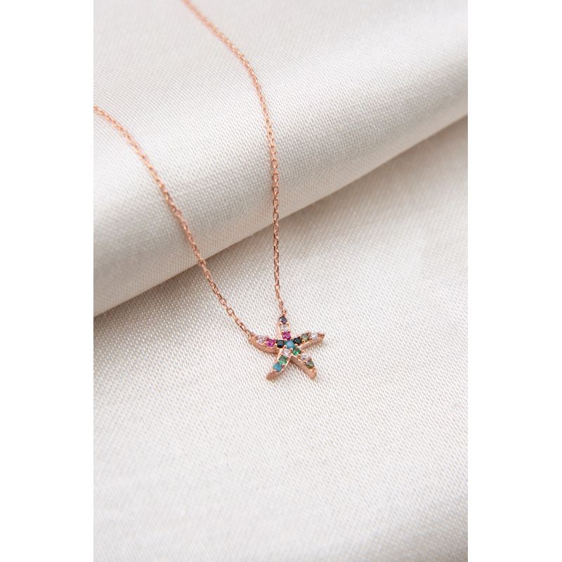 Fashion, accesorii si bijuterii - Femei - Bijuterii femei - Coliere femei - Colier, Heliophilia, argint 925, rose gold, 43 cm, 136ELS1879 - Infinity.ro