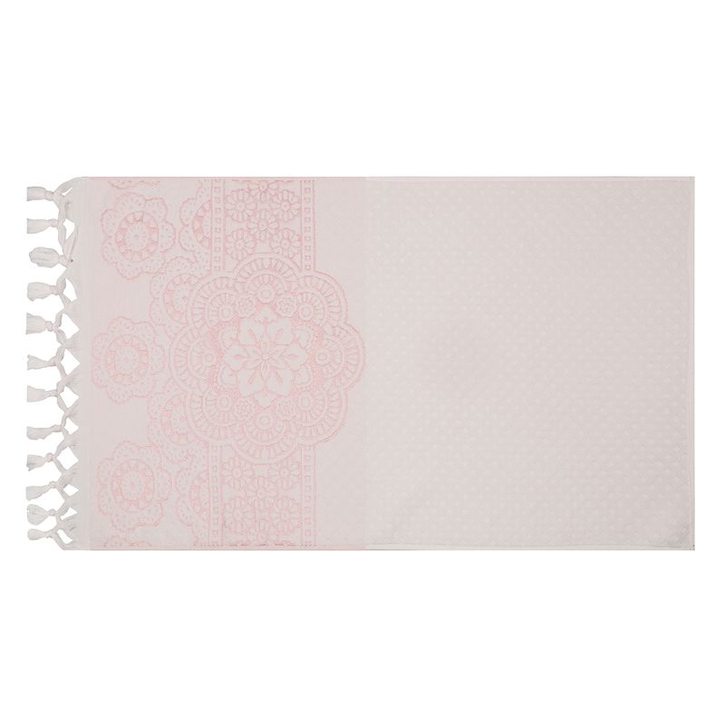 Casa si Gradina - Textile si covoare - Textile baie - Prosoape - Set prosoape de maini, L'essentiel Maison, ecru şi roz, 50x90 cm, 100% bumbac - Infinity.ro