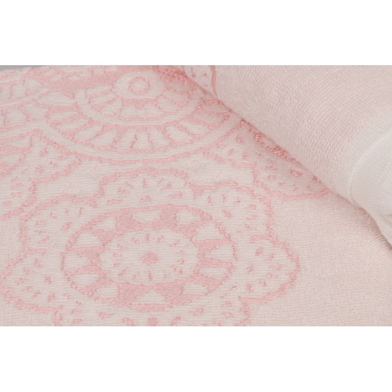 Casa si Gradina - Textile si covoare - Textile baie - Prosoape - Set prosoape de maini, L'essentiel Maison, ecru şi roz, 50x90 cm, 100% bumbac - Infinity.ro