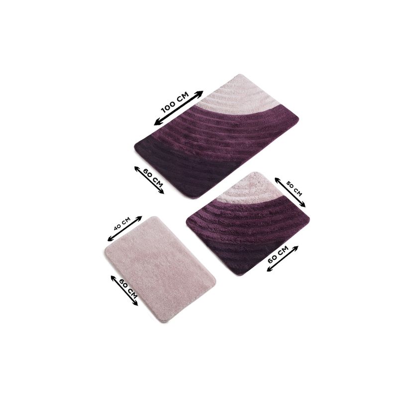 Casa si Gradina - Textile si covoare - Covoare - Covorase baie - Set covorase baie, L'essentiel Maison, multicolor, 40x60 cm, 50x60 cm, 60x100 cm, 100% acrilic, antiderapant, 359CHL3114 - Infinity.ro