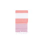Casa si Gradina - Textile si covoare - Textile baie - Prosoape - Prosop de plaja fouta, L'essentiel Maison, fucsia alb, 100x180 cm, 100% bumbac - Infinity.ro