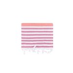 Casa si Gradina - Textile si covoare - Textile baie - Prosoape - Prosop de plaja fouta, L'essentiel Maison, fucsia alb, 100x180 cm, 100% bumbac - Infinity.ro