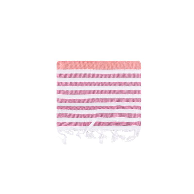 Casa si Gradina - Textile si covoare - Textile baie - Prosoape - Prosop de plaja fouta, L'essentiel Maison, fucsia alb, 100x180 cm, 100% bumbac - Infinity.ro