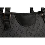 Fashion, accesorii si bijuterii - Femei - Accesorii femei - Genti si rucsacuri femei - Geanta tote, Lucky Bees, dama, gri si negru, 37x15x28 cm, piele sintetica - Infinity.ro