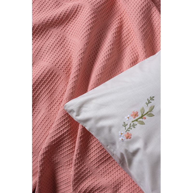 Casa si Gradina - Textile si covoare - Lenjerii de pat - Seturi de lenjerie - Set lenjerie pat o persoana, L'essentiel Maison, coral, 100% bumbac, 160x230 cm - Infinity.ro