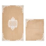 Casa si Gradina - Textile si covoare - Covoare - Covorase baie - Set covorase de baie, L'essentiel Maison, cappuccino, 50x60 cm si 60x100 cm, 100% poliester, antiderapant, 394ANR1554 - Infinity.ro