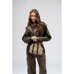 Fashion, accesorii si bijuterii - Femei - Accesorii femei - Genti si rucsacuri femei - Geanta de mana, Lucky Bees, dama, crem si maro, 27x10x20 cm, piele polivinilica - Infinity.ro