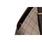 Fashion, accesorii si bijuterii - Femei - Accesorii femei - Genti si rucsacuri femei - Geanta de mana, Lucky Bees, dama, crem si maro, 27x10x20 cm, piele polivinilica - Infinity.ro