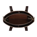 Fashion, accesorii si bijuterii - Femei - Accesorii femei - Genti si rucsacuri femei - Geanta de mana, Lucky Bees, dama, crem si maro, 27x10x20 cm, piele polivinilica - Infinity.ro