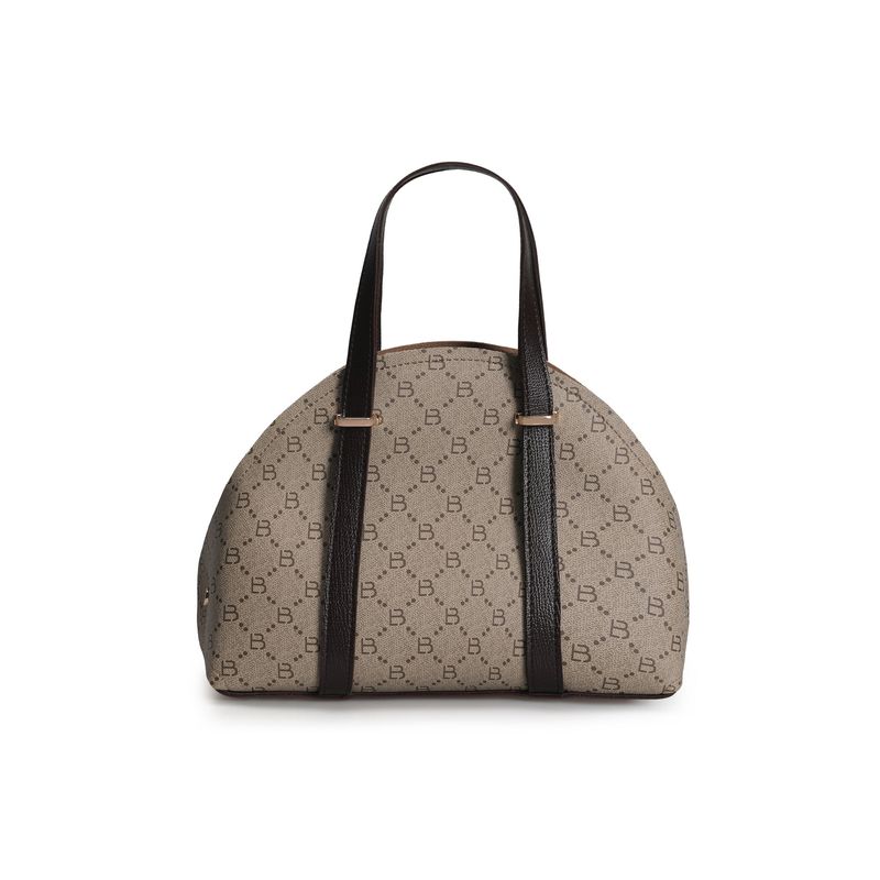 Fashion, accesorii si bijuterii - Femei - Accesorii femei - Genti si rucsacuri femei - Geanta de mana, Lucky Bees, dama, crem si maro, 27x10x20 cm, piele polivinilica - Infinity.ro