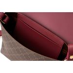 Fashion, accesorii si bijuterii - Femei - Accesorii femei - Genti si rucsacuri femei - Geanta crossbody, Lucky Bees, piele polivinilica, maro si rosu claret, 25x9x17 cm - Infinity.ro