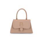 Fashion, accesorii si bijuterii - Femei - Accesorii femei - Genti si rucsacuri femei - Geanta de mana, Lucky Bees, piele de polivinil, camel, 26x7x16 cm - Infinity.ro