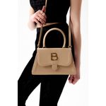 Fashion, accesorii si bijuterii - Femei - Accesorii femei - Genti si rucsacuri femei - Geanta de mana, Lucky Bees, piele de polivinil, camel, 26x7x16 cm - Infinity.ro