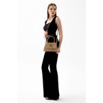 Fashion, accesorii si bijuterii - Femei - Accesorii femei - Genti si rucsacuri femei - Geanta de mana, Lucky Bees, piele de polivinil, camel, 26x7x16 cm - Infinity.ro