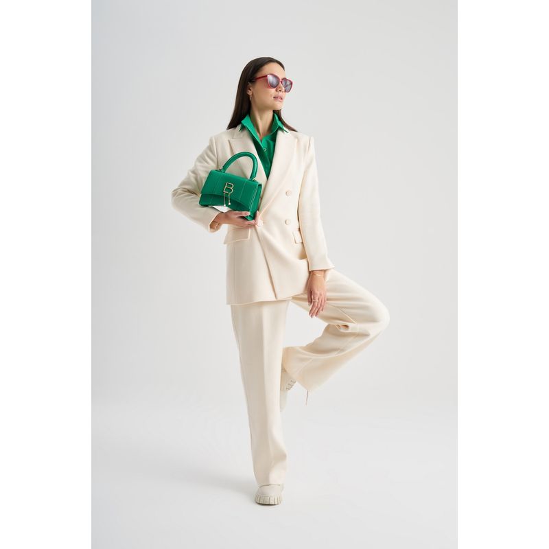 Fashion, accesorii si bijuterii - Femei - Accesorii femei - Genti si rucsacuri femei - Geanta de mana, Lucky Bees, piele polivinilica, verde, 23x8x14 cm - Infinity.ro