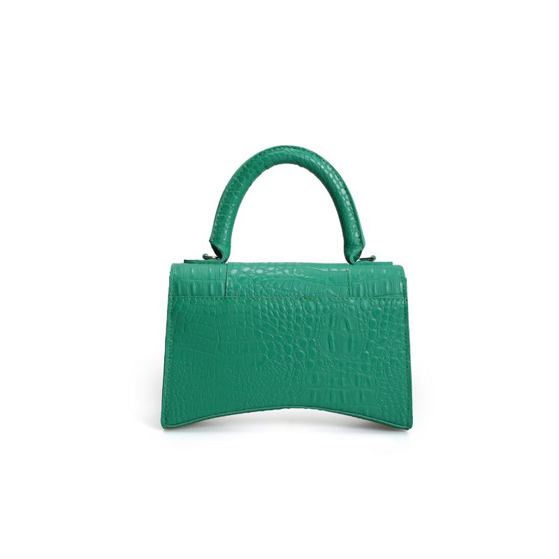 Fashion, accesorii si bijuterii - Femei - Accesorii femei - Genti si rucsacuri femei - Geanta de mana, Lucky Bees, piele polivinilica, verde, 23x8x14 cm - Infinity.ro