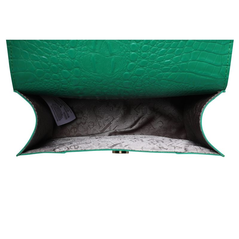 Fashion, accesorii si bijuterii - Femei - Accesorii femei - Genti si rucsacuri femei - Geanta de mana, Lucky Bees, piele polivinilica, verde, 23x8x14 cm - Infinity.ro