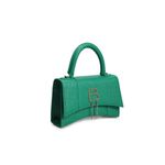 Fashion, accesorii si bijuterii - Femei - Accesorii femei - Genti si rucsacuri femei - Geanta de mana, Lucky Bees, piele polivinilica, verde, 23x8x14 cm - Infinity.ro