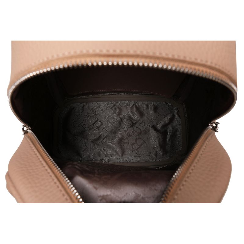 Fashion, accesorii si bijuterii - Femei - Accesorii femei - Genti si rucsacuri femei - Rucsac, Lucky Bees, piele ecologica, camel, 26x14x30 cm - Infinity.ro