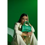 Fashion, accesorii si bijuterii - Femei - Accesorii femei - Genti si rucsacuri femei - Geanta de mana, Lucky Bees, piele polivinilica, verde, 23x8x14 cm - Infinity.ro