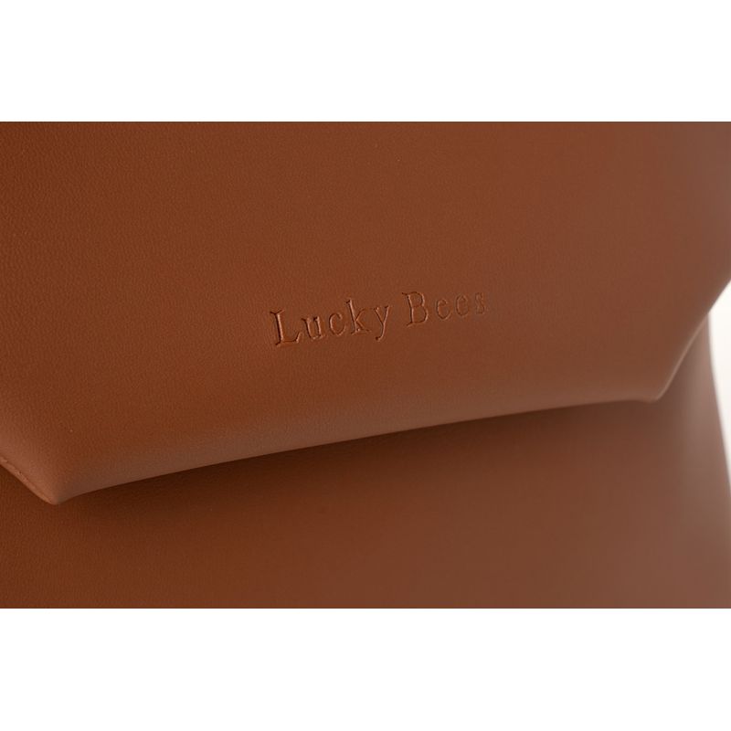 Fashion, accesorii si bijuterii - Femei - Accesorii femei - Genti si rucsacuri femei - Geanta de umar, Lucky Bees, dama, cafeniu, 25x11x17 cm, piele polivinilica - Infinity.ro