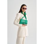 Fashion, accesorii si bijuterii - Femei - Accesorii femei - Genti si rucsacuri femei - Geanta de mana, Lucky Bees, piele polivinilica, verde, 23x8x14 cm - Infinity.ro