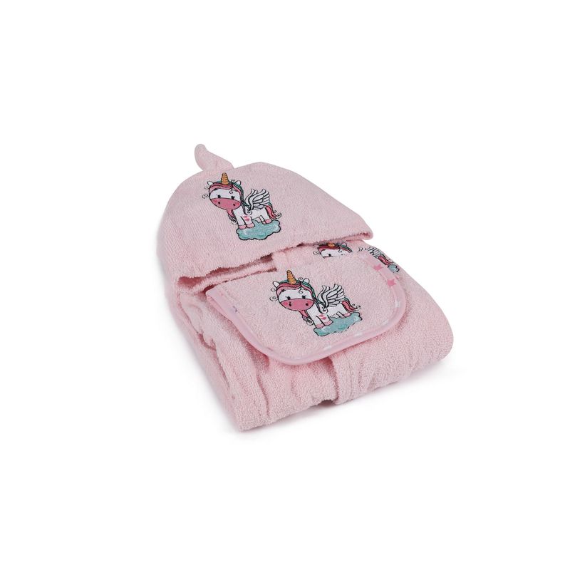 Jucarii, Copii si Bebe - Igiena si ingrijire - Baia bebelusului - Prosoape si halate de baie copii - Set baie bebelusi, L'essentiel Maison, roz, 100% bumbac, 70x70 cm - Infinity.ro