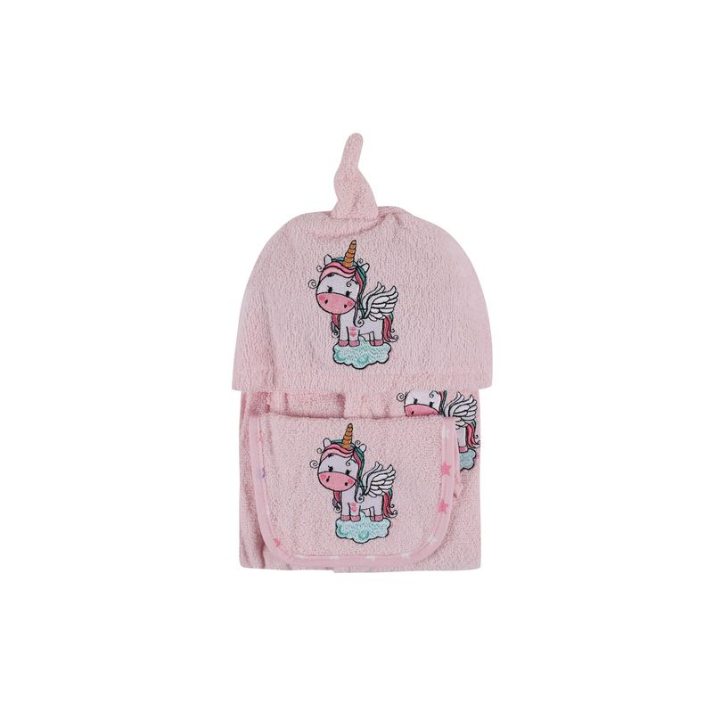 Jucarii, Copii si Bebe - Igiena si ingrijire - Baia bebelusului - Prosoape si halate de baie copii - Set baie bebelusi, L'essentiel Maison, roz, 100% bumbac, 70x70 cm - Infinity.ro