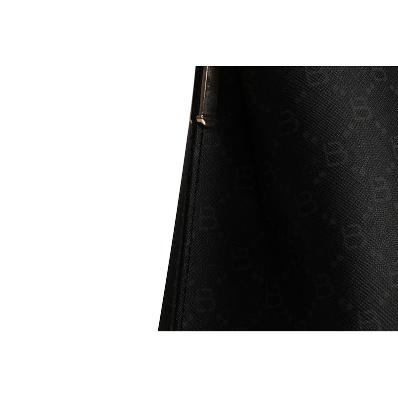 Fashion, accesorii si bijuterii - Femei - Accesorii femei - Genti si rucsacuri femei - Geanta de umar, Lucky Bees, dama, negru si gri, 29x13x21 cm, piele sintetica - Infinity.ro