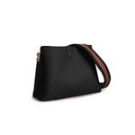 Fashion, accesorii si bijuterii - Femei - Accesorii femei - Genti si rucsacuri femei - Geanta de umar, Lucky Bees, dama, negru si gri, 29x13x21 cm, piele sintetica - Infinity.ro