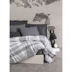 Casa si Gradina - Textile si covoare - Lenjerii de pat - Seturi de lenjerie - Set lenjerie de pat single, L'essentiel Maison, antracit, 160x220 cm, 100% bumbac ranforce - Infinity.ro