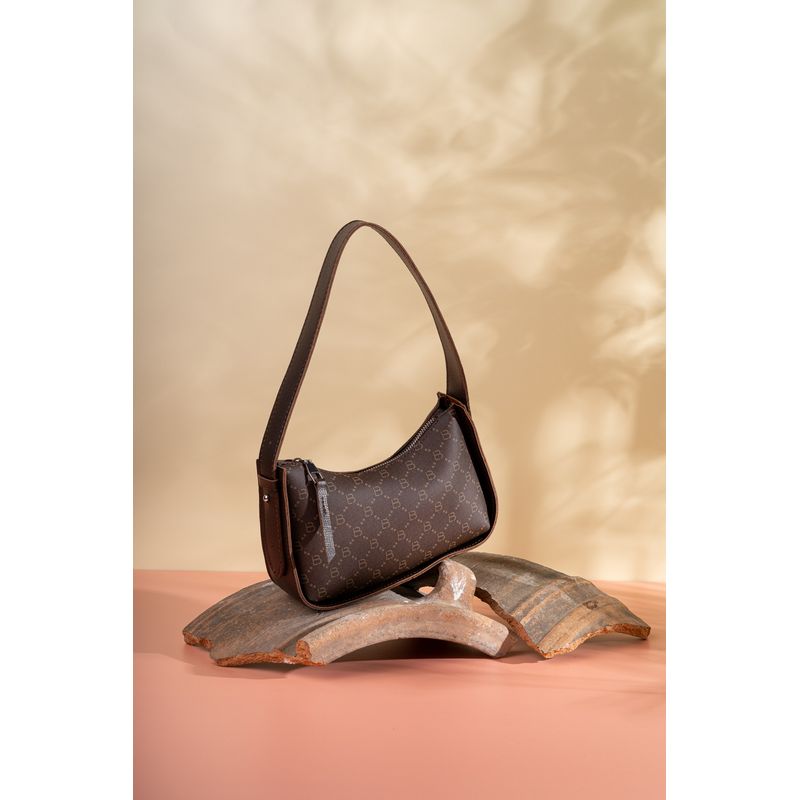 Fashion, accesorii si bijuterii - Femei - Accesorii femei - Genti si rucsacuri femei - Geanta de umar, Lucky Bees, dama, maro, 23x7x15 cm, piele sintetica - Infinity.ro