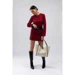 Fashion, accesorii si bijuterii - Femei - Accesorii femei - Genti si rucsacuri femei - Geanta tote, Lucky Bees, dama, crem, 30x9x29 cm, piele polivinilica - Infinity.ro