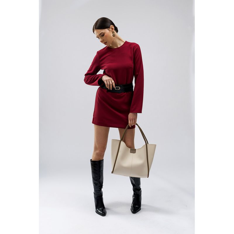 Fashion, accesorii si bijuterii - Femei - Accesorii femei - Genti si rucsacuri femei - Geanta tote, Lucky Bees, dama, crem, 30x9x29 cm, piele polivinilica - Infinity.ro