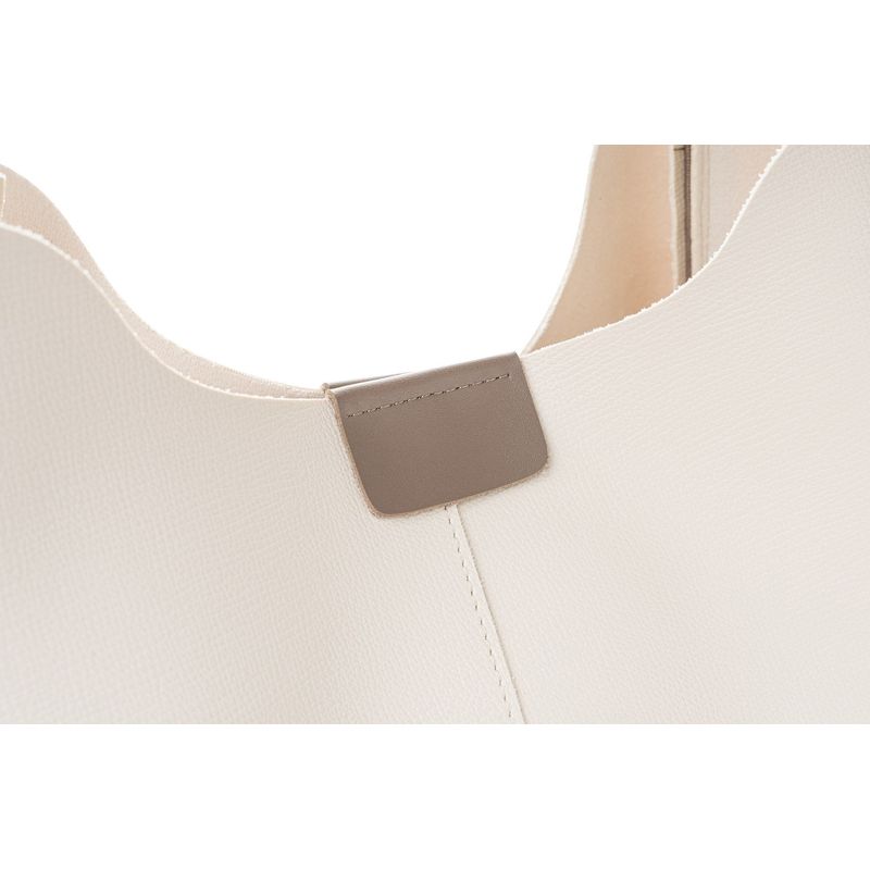 Fashion, accesorii si bijuterii - Femei - Accesorii femei - Genti si rucsacuri femei - Geanta tote, Lucky Bees, dama, crem, 30x9x29 cm, piele polivinilica - Infinity.ro