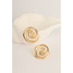 Fashion, accesorii si bijuterii - Femei - Bijuterii femei - Cercei femei - Cercei, Heliophilia, metal, auriu, diametru 2 cm, 410ELK1639 - Infinity.ro