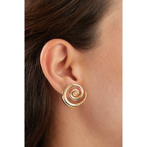 Cercei, Heliophilia, metal, auriu, diametru 2 cm, 410ELK1639